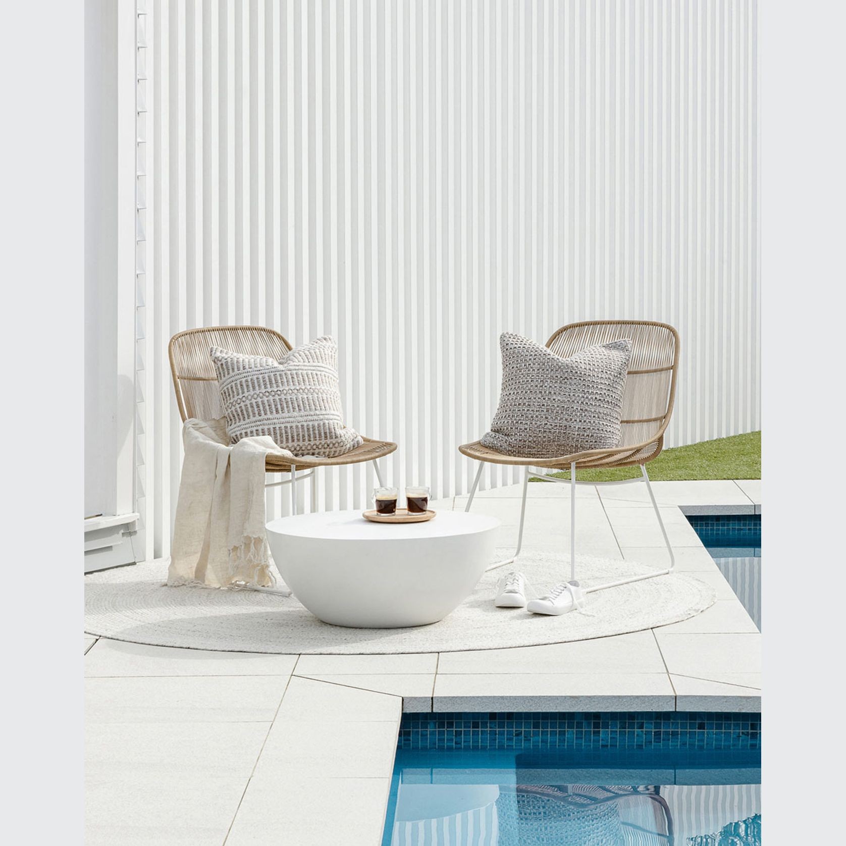 Baya Mornington Outdoor Rug - Pale Sand | Recycled PET Fibre gallery detail image