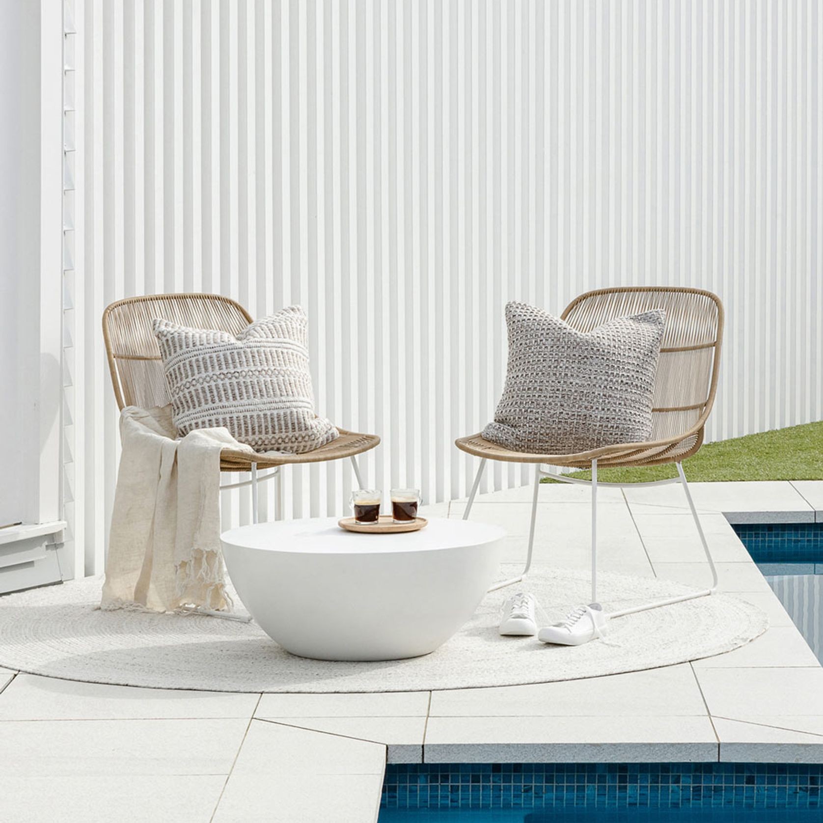 Baya Mornington Outdoor Rug - Pale Sand | Recycled PET Fibre gallery detail image