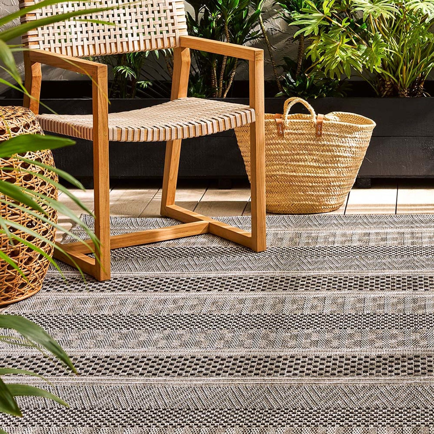 Baya Peru Outdoor Rug - Stone gallery detail image