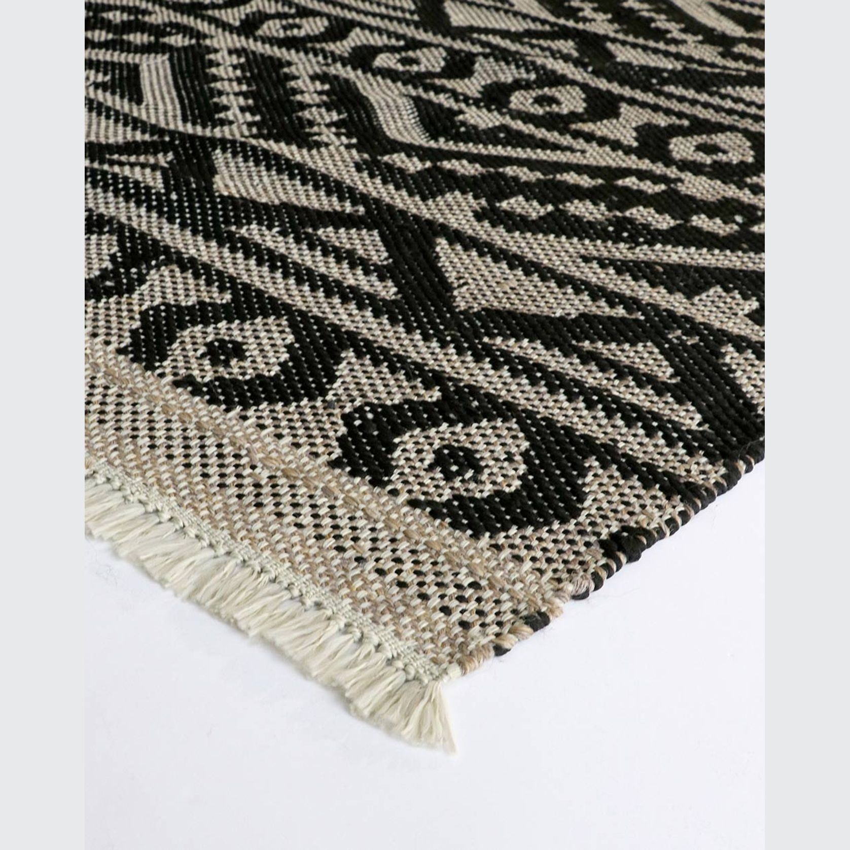 Baya Sifiso Outdoor Rug - Black/Taupe gallery detail image