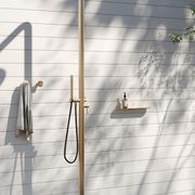 Zen SS316L Outdoor Freestanding Shower | Brushed Gold gallery detail image