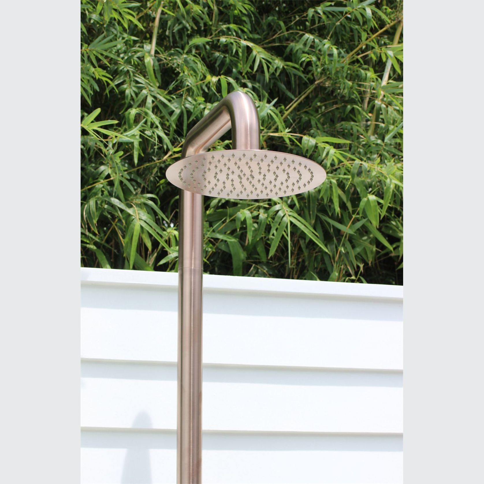 Zen SS316L Outdoor Freestanding Shower Column | Brushed Bronze gallery detail image