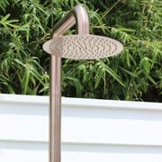 Zen SS316L Outdoor Freestanding Shower Column | Brushed Bronze gallery detail image