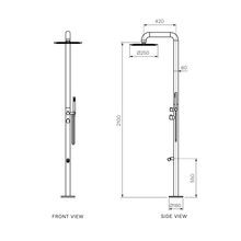 Envy Outdoor Shower Column w/Foot Spray & Handpiece gallery detail image