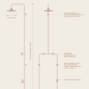Byron Outdoor Shower with Foot Tap | Hot+Cold | Brass gallery detail image