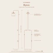 Byron Outdoor Shower with Foot Tap | Hot+Cold | Brass gallery detail image