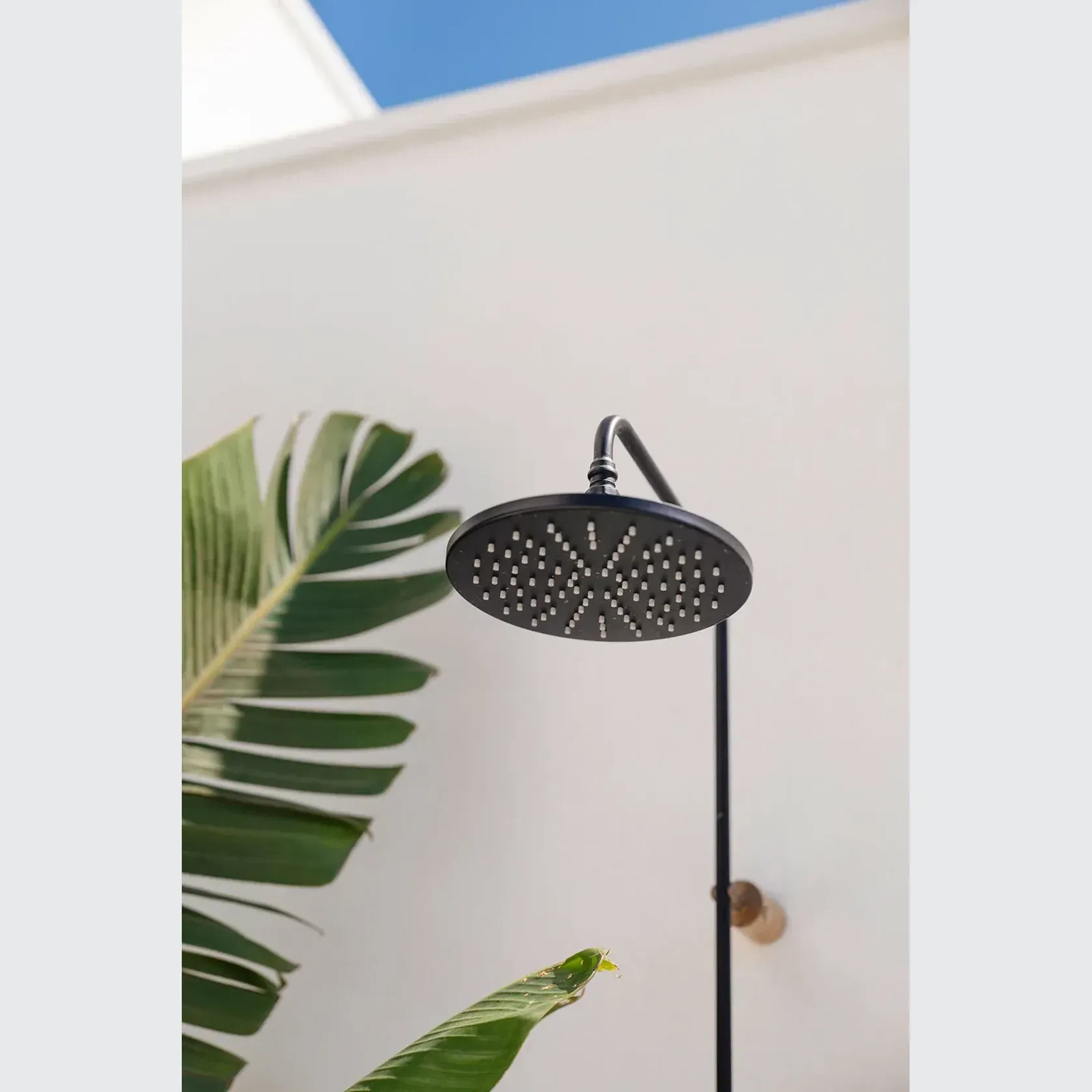 Bondi Wall Mount Outdoor Shower | Cold | Black gallery detail image
