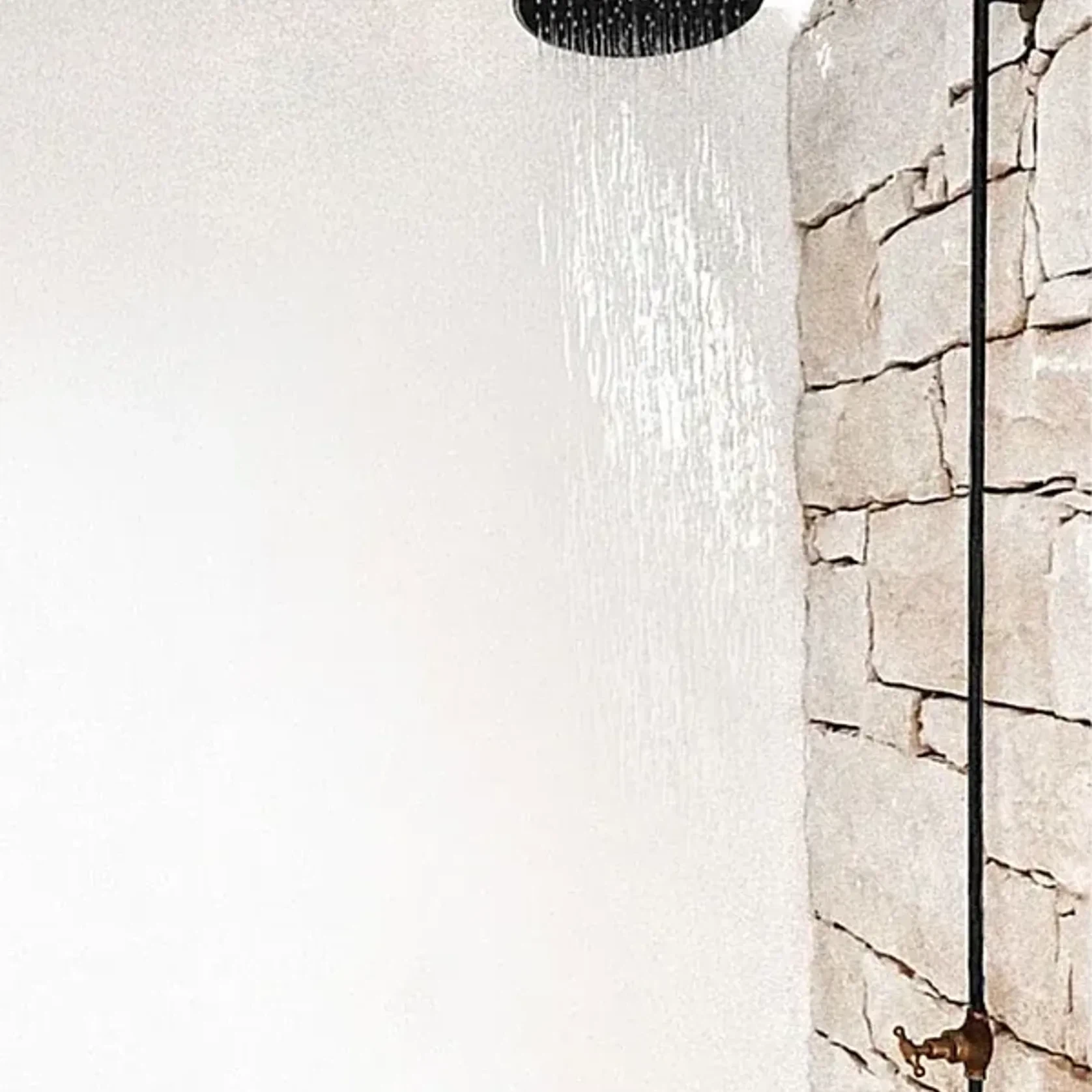 Bondi Wall Mount Outdoor Shower | Cold | Black gallery detail image