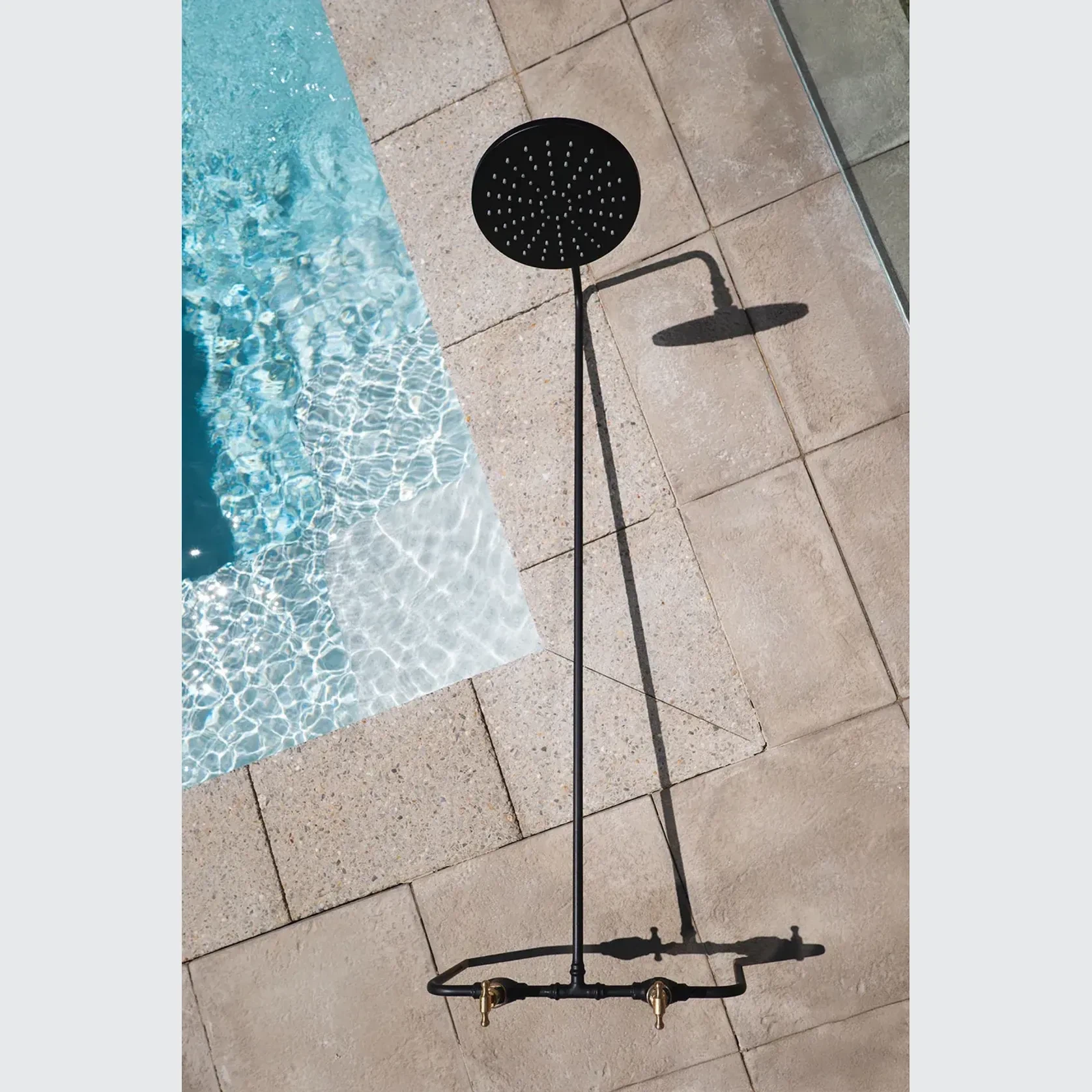Noosa Wall Mount Outdoor Shower | Hot+Cold | Black gallery detail image