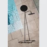 Noosa Wall Mount Outdoor Shower | Hot+Cold | Black gallery detail image