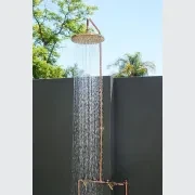 Byron Outdoor Shower with Foot Tap | Hot+Cold | Brass gallery detail image