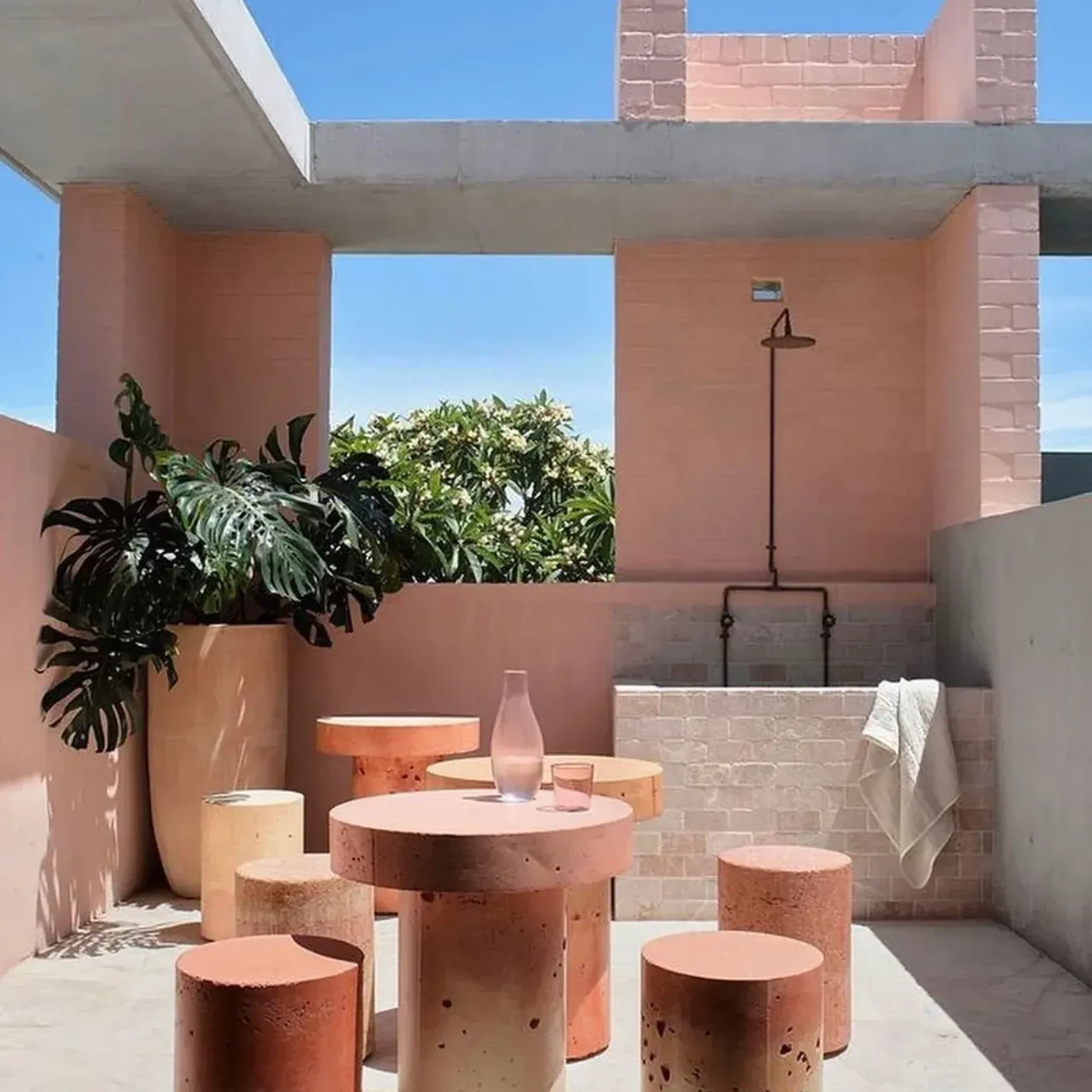 Byron Outdoor Shower with Foot Tap | Hot+Cold | Copper gallery detail image