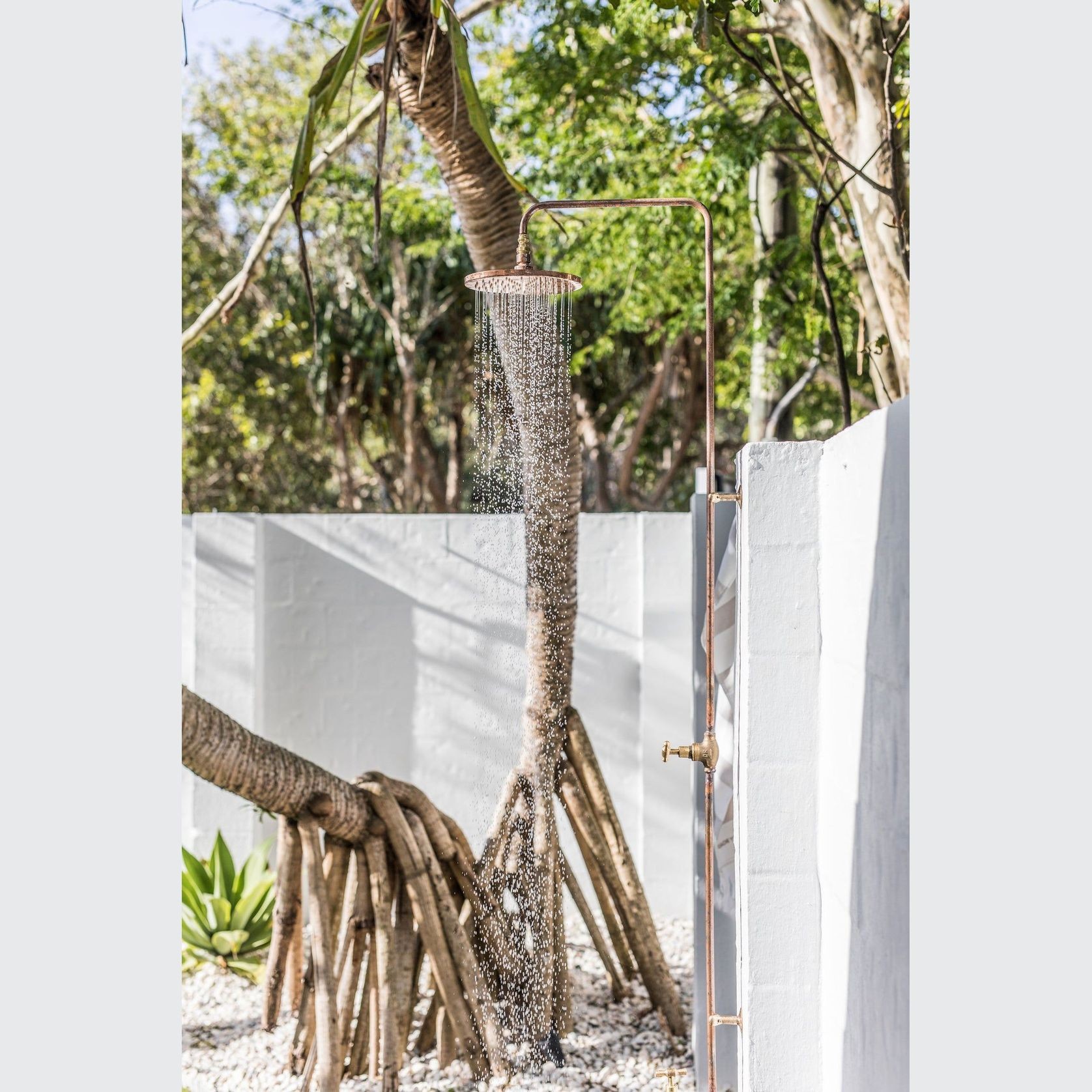 Cottesloe Outdoor Shower with Foot Tap | Cold | Copper gallery detail image