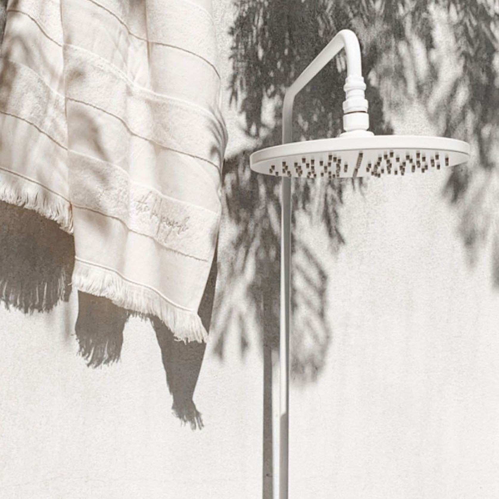 Bondi Wall Mount Outdoor Shower | Cold | White gallery detail image