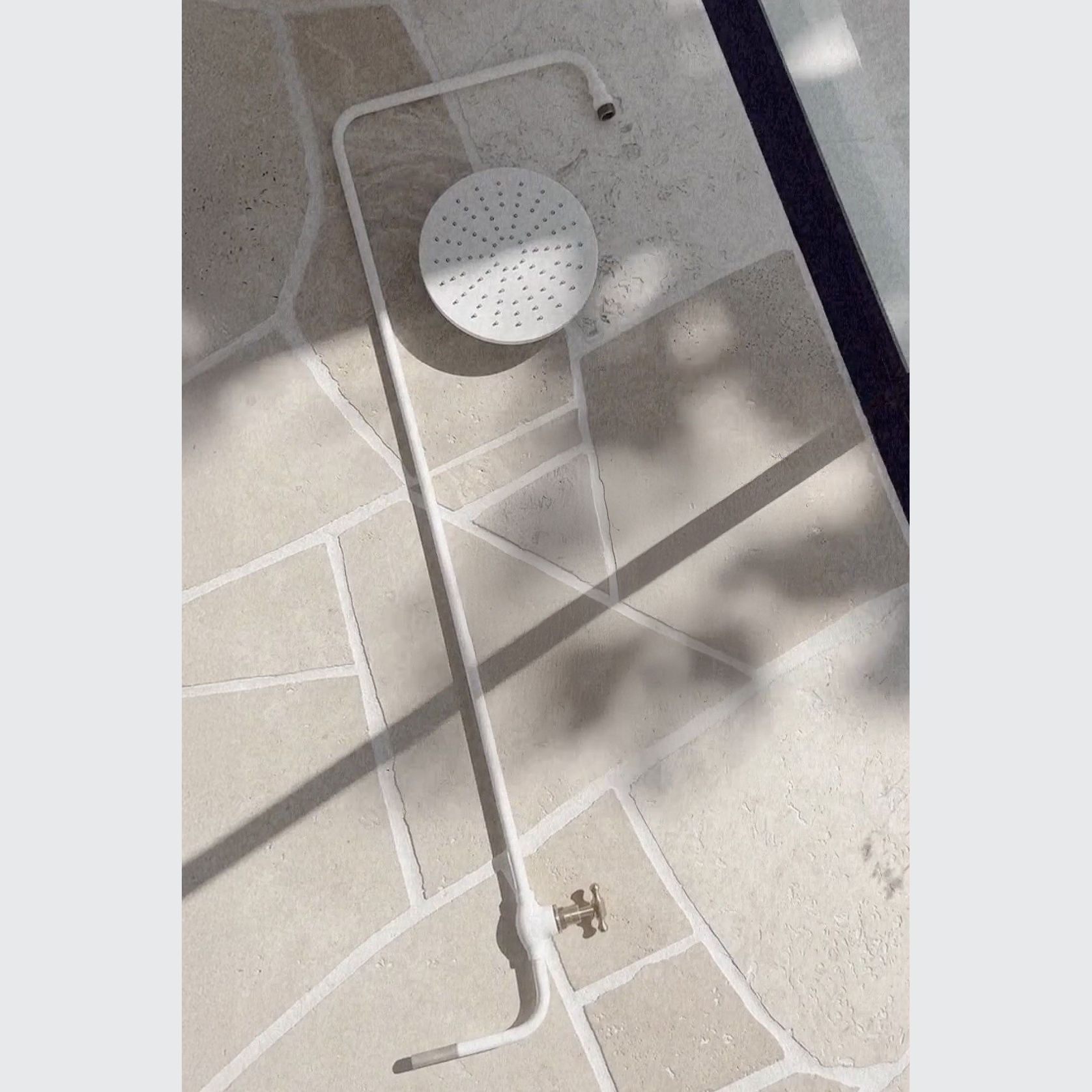 Bondi Wall Mount Outdoor Shower | Cold | White gallery detail image