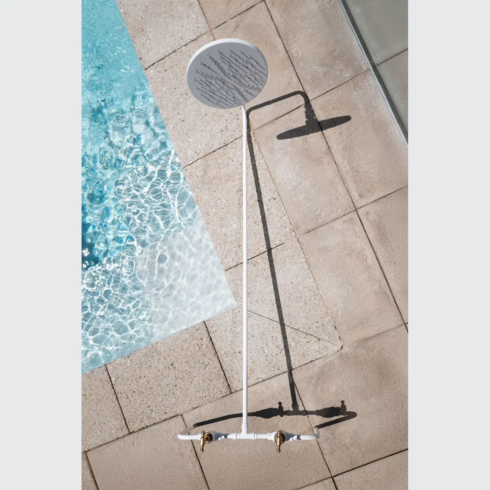 Noosa Wall Mount Outdoor Shower | Hot+Cold | White gallery detail image