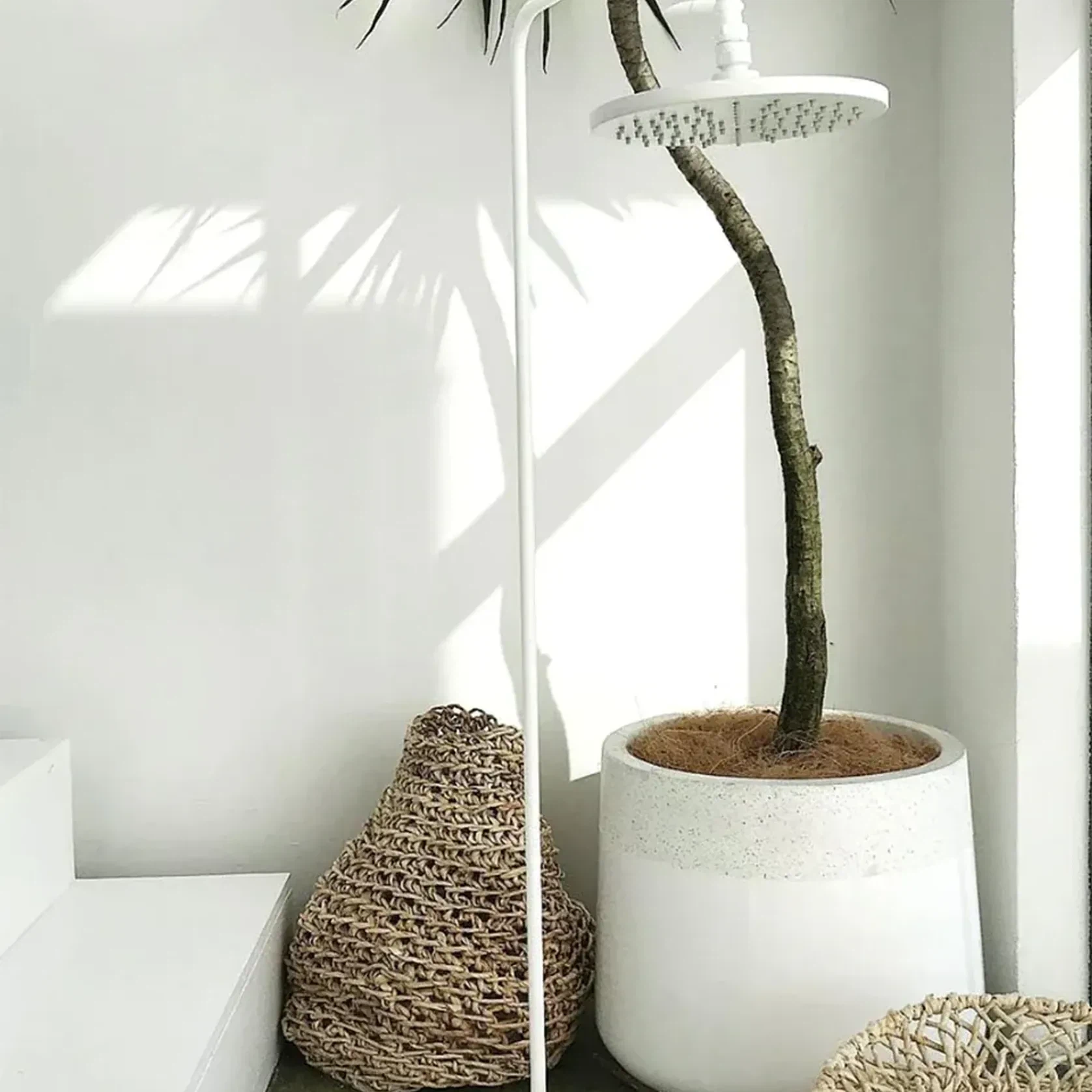 Noosa Wall Mount Outdoor Shower | Hot+Cold | White gallery detail image