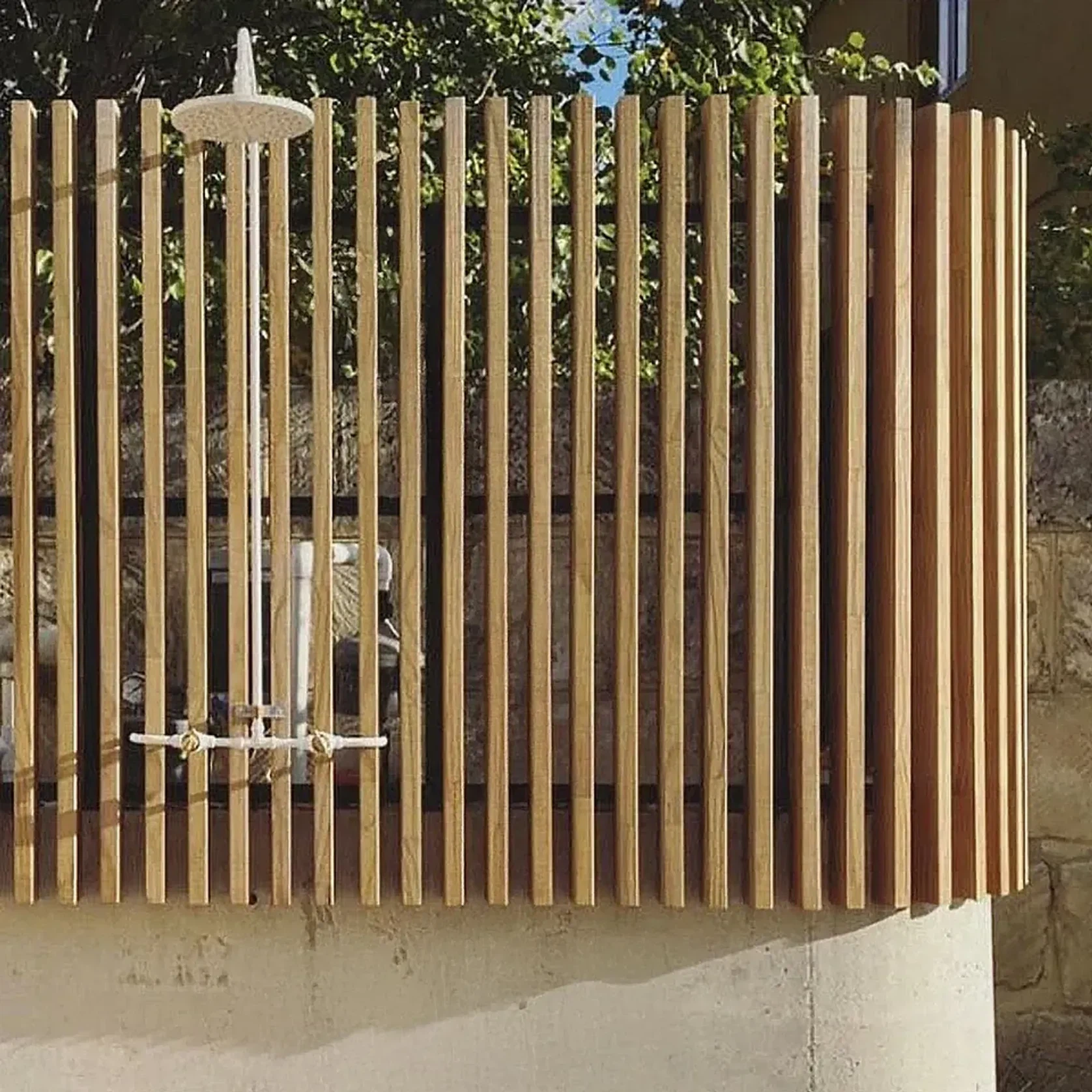 Noosa Wall Mount Outdoor Shower | Hot+Cold | White gallery detail image