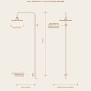 Bondi Wall Mount Outdoor Shower | Cold | Brass gallery detail image