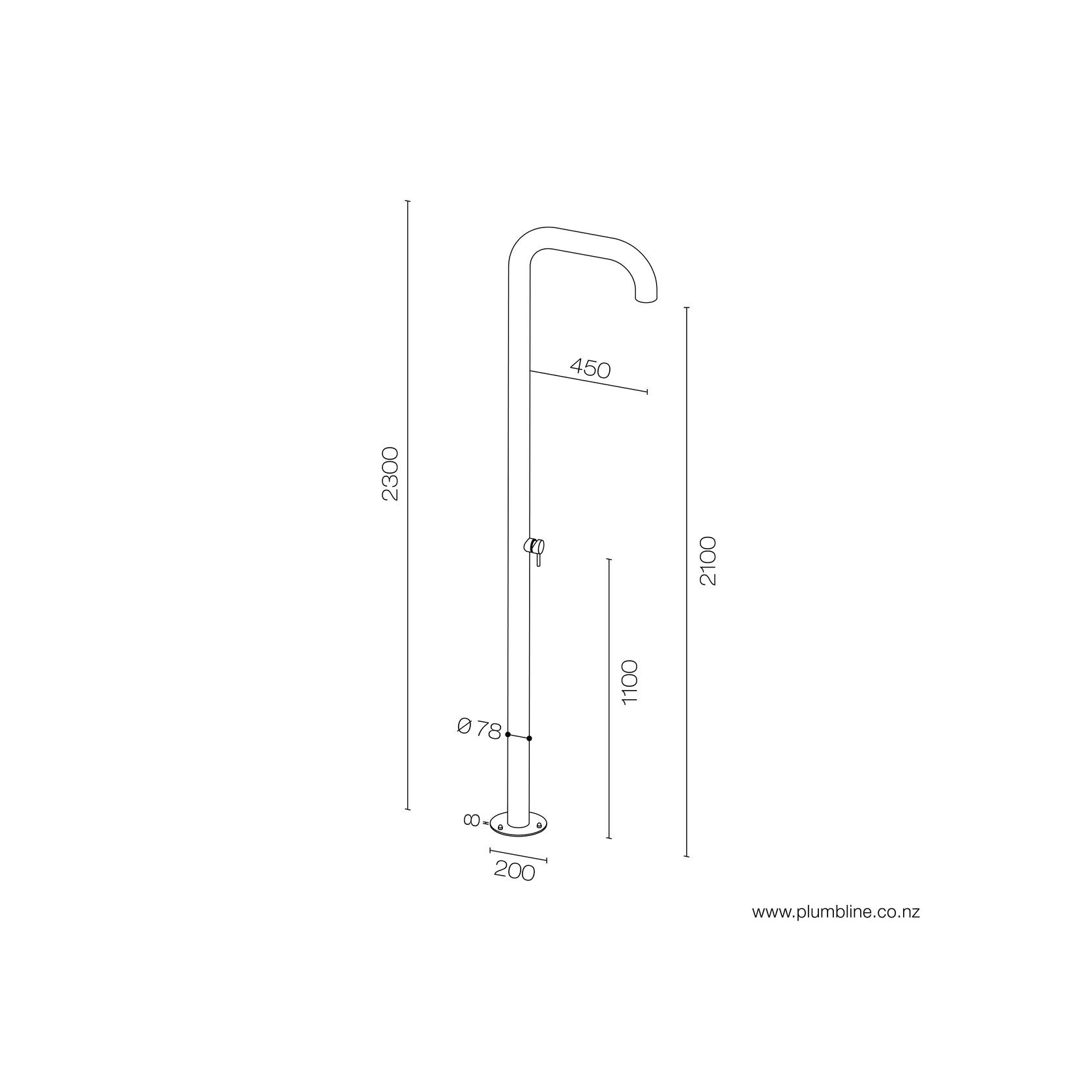 Boss Outdoor Shower With Mixer gallery detail image