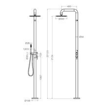 Zen SS316L Outdoor Freestanding Shower Column | Brushed Nickel gallery detail image