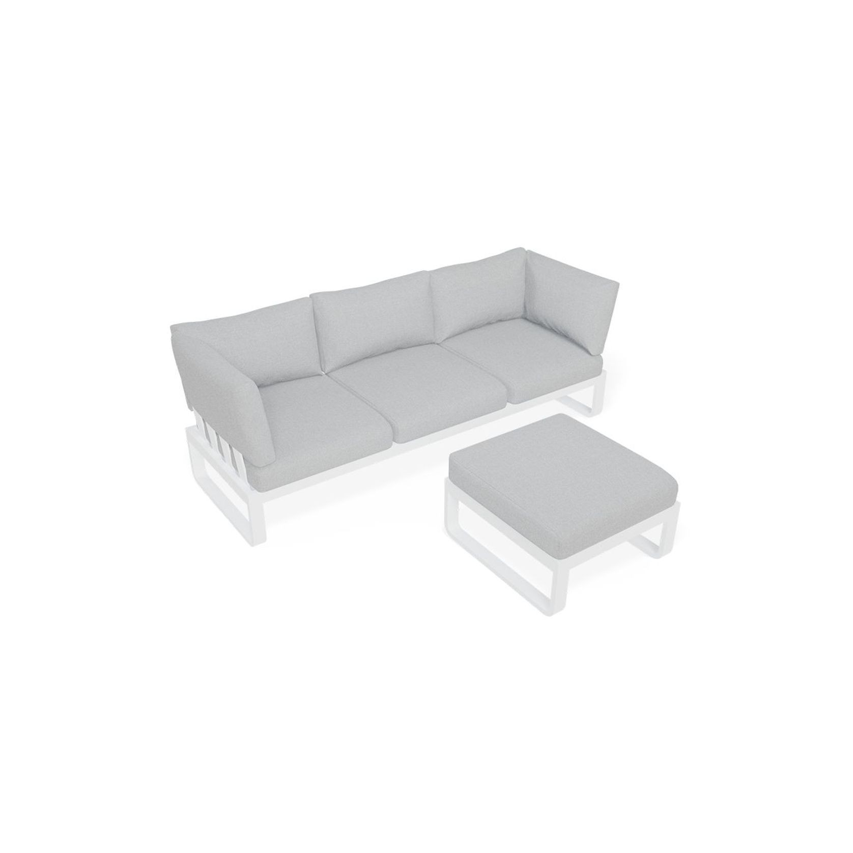 Fino Config C - Outdoor Modular Sofa in Matt White gallery detail image