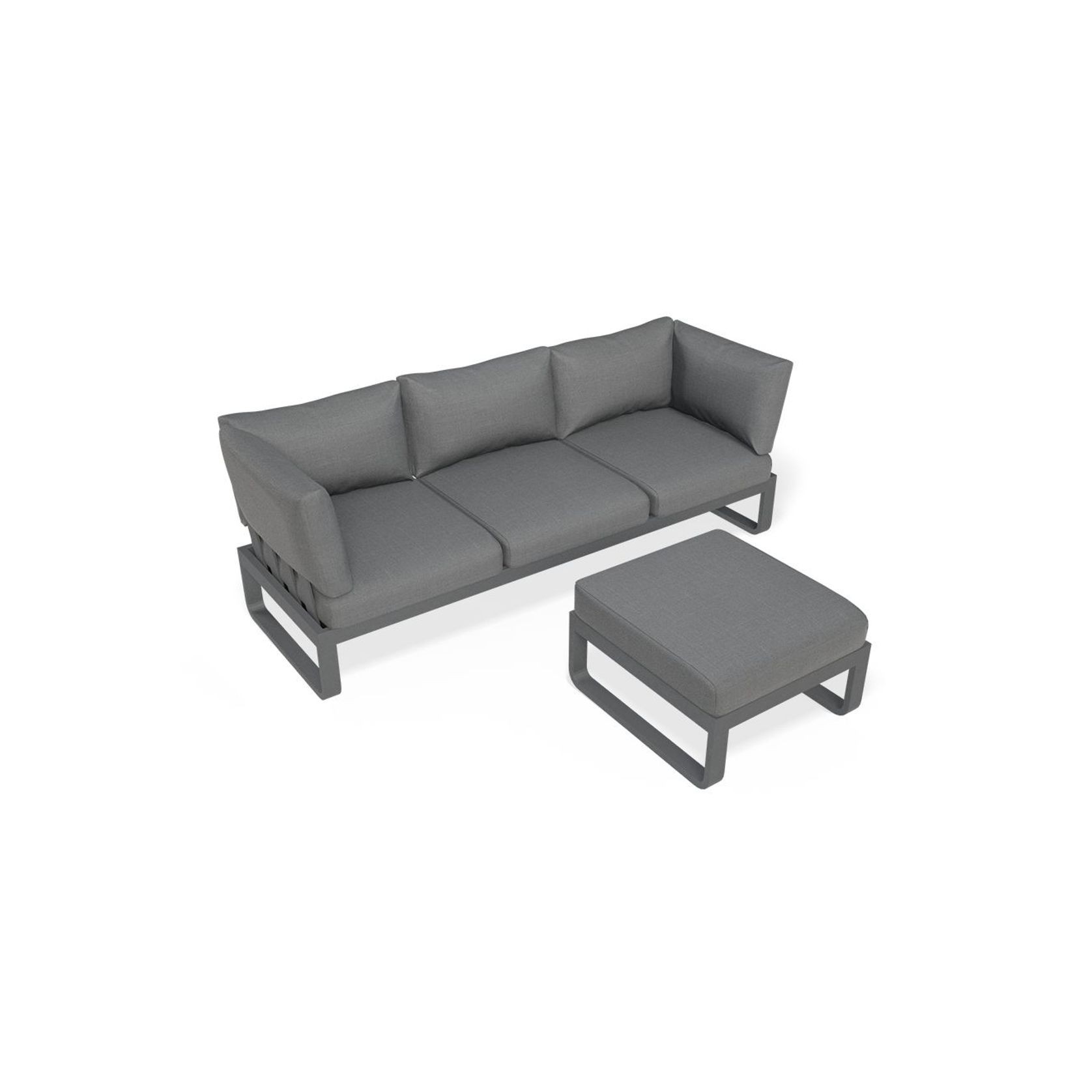 Fino Config C - Outdoor Modular Sofa in Matt Charcoal gallery detail image