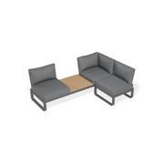 Fino Config D - Outdoor Modular Sofa in Matt Charcoal gallery detail image
