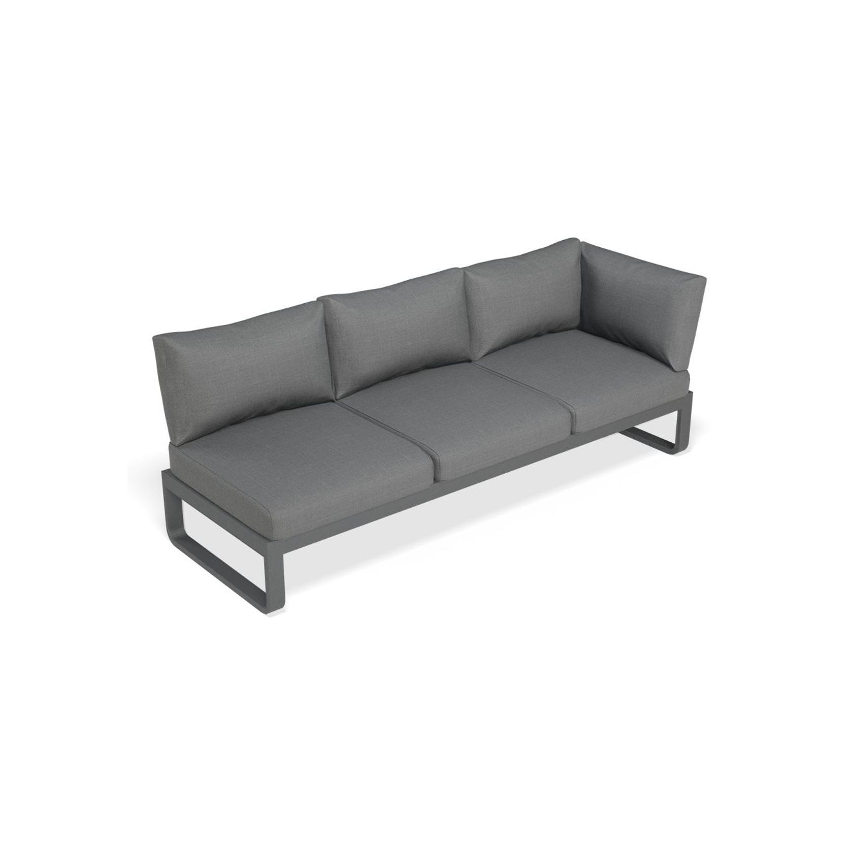 Fino Config A - Outdoor Modular Sofa in Matt Charcoal gallery detail image
