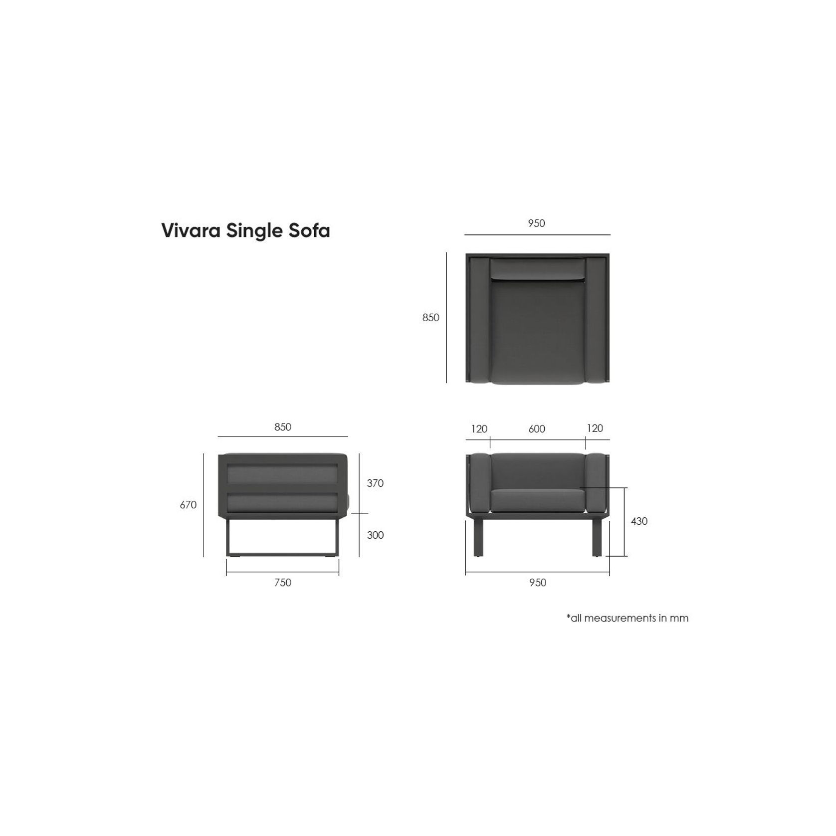 Vivara Sofa - White - Single gallery detail image