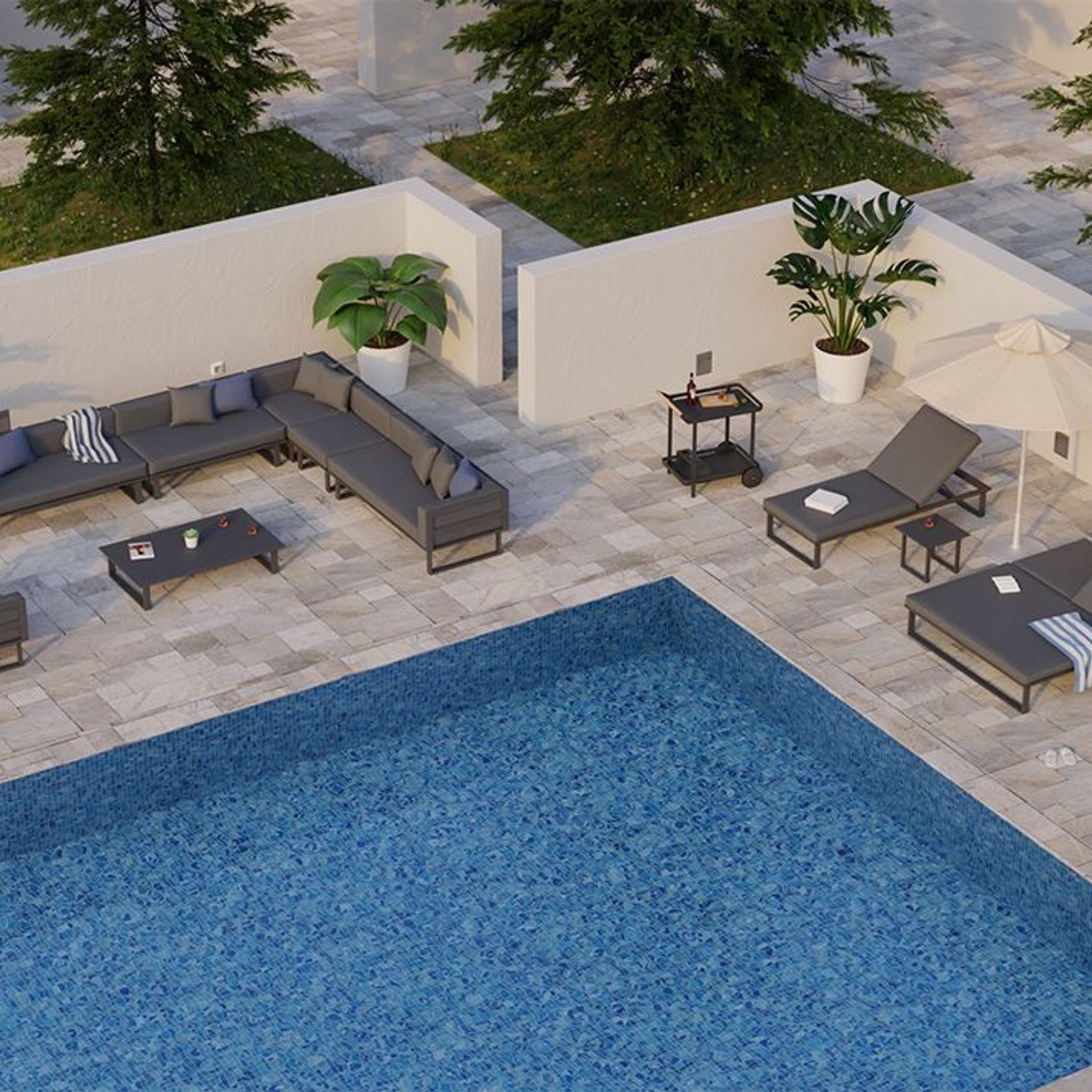 Vivara Sofa - Charcoal - Modular Section E - No Arm gallery detail image