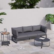 Fino Config A - Outdoor Modular Sofa in Matt Charcoal gallery detail image