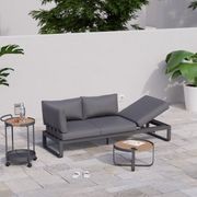 Fino Config A - Outdoor Modular Sofa in Matt Charcoal gallery detail image