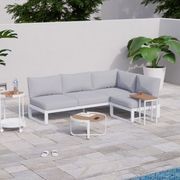 Fino Config C - Outdoor Modular Sofa in Matt White gallery detail image
