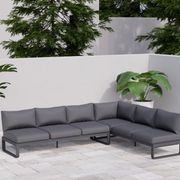Fino Config E - Outdoor Modular Sofa in Matt Charcoal gallery detail image