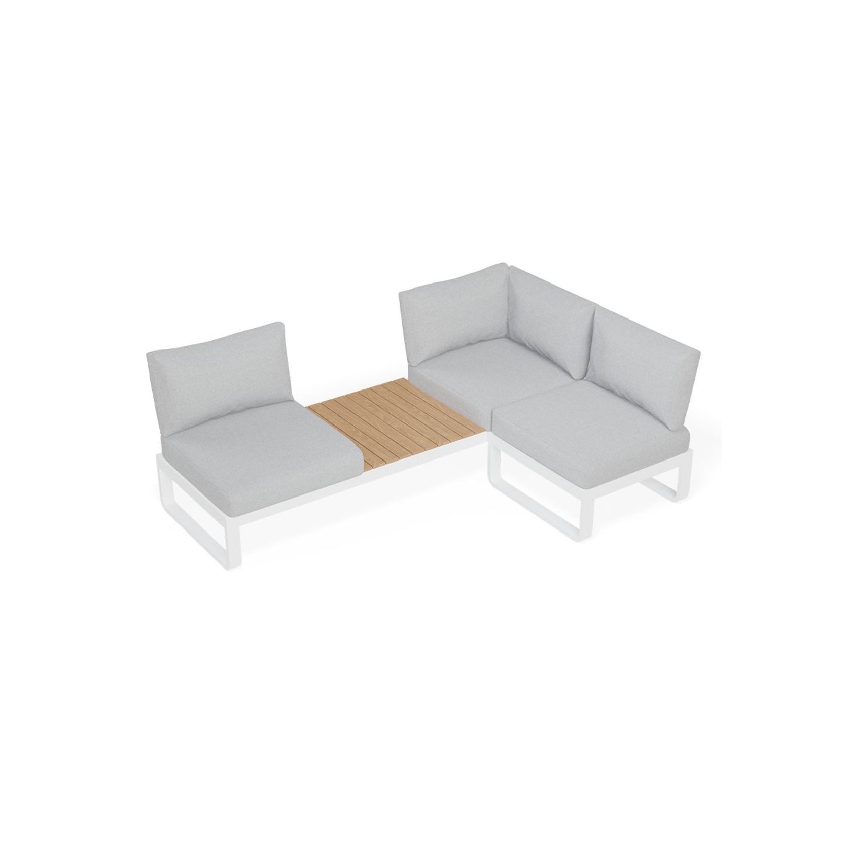 Fino Config D - Outdoor Modular Sofa in Matt White gallery detail image
