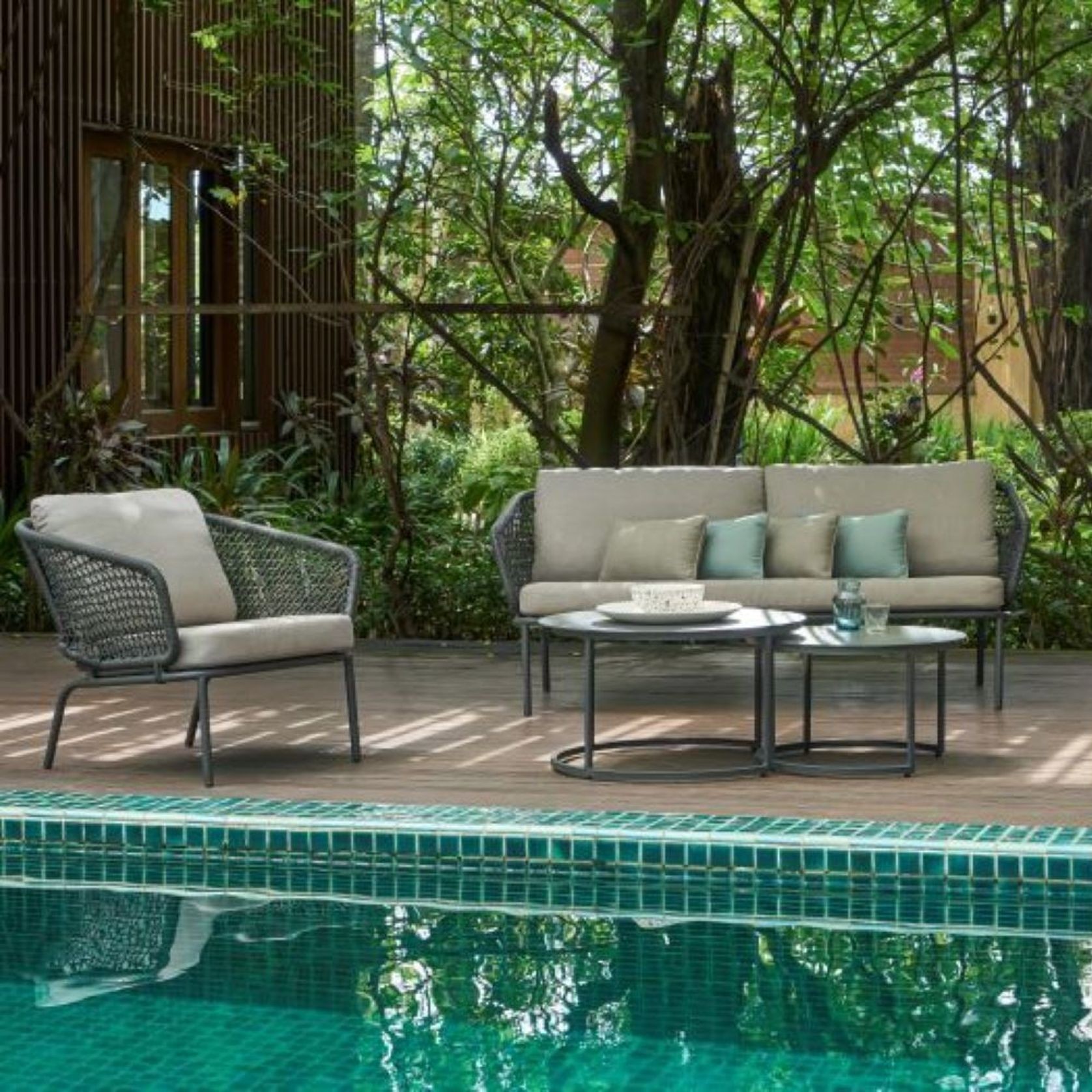 Eagle 5PCE Recycled Wicker Outdoor Lounge Set gallery detail image