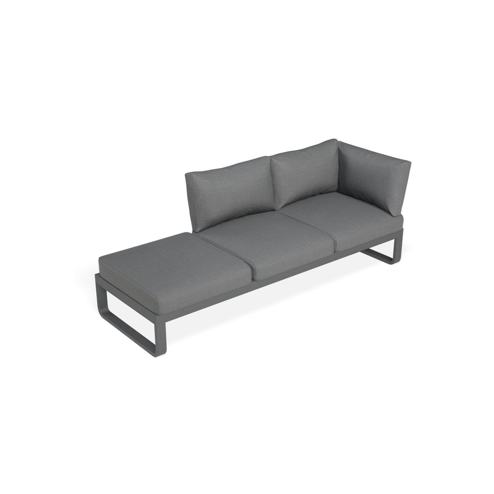 Fino Config D - Outdoor Modular Sofa in Matt Charcoal gallery detail image