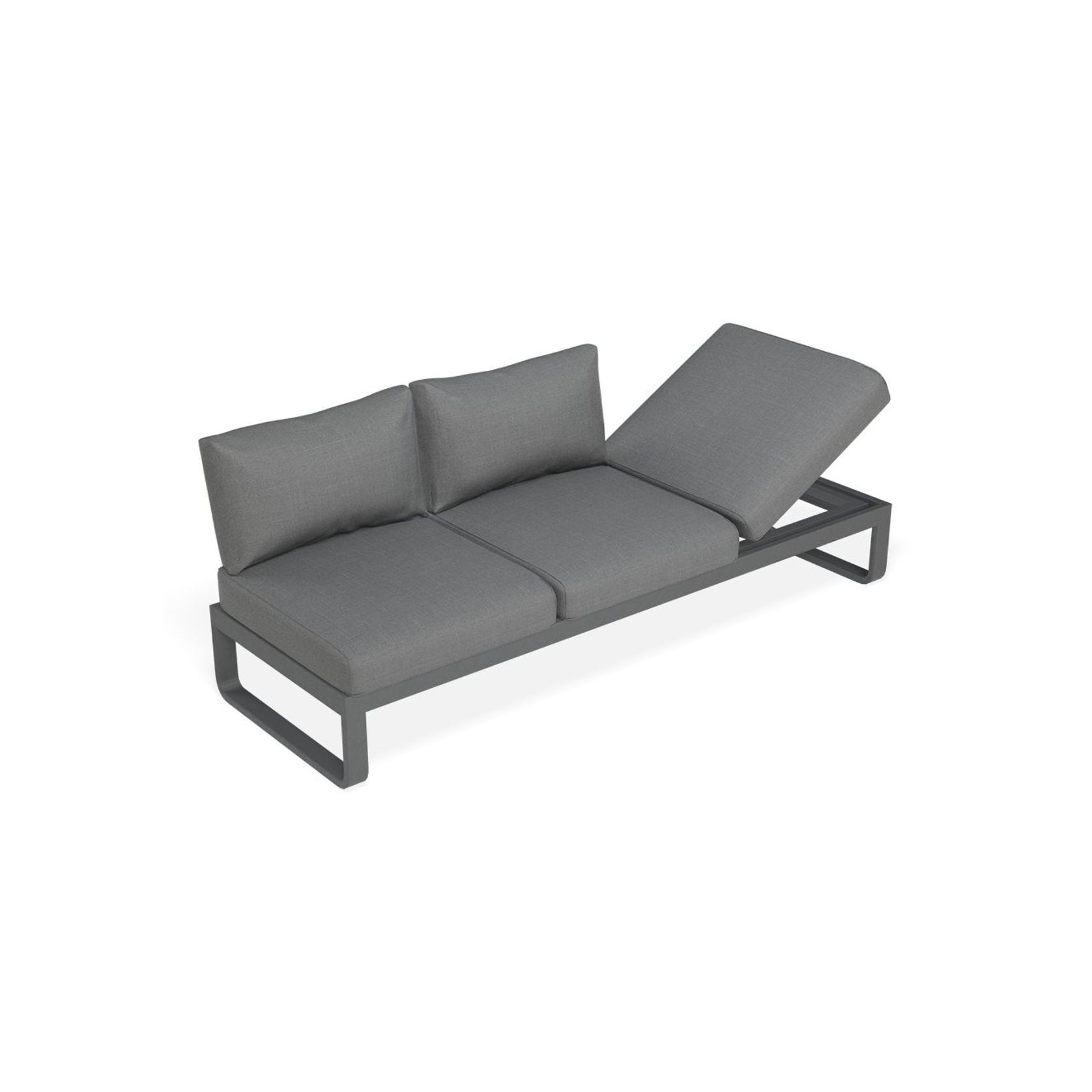 Fino Config D - Outdoor Modular Sofa in Matt Charcoal gallery detail image