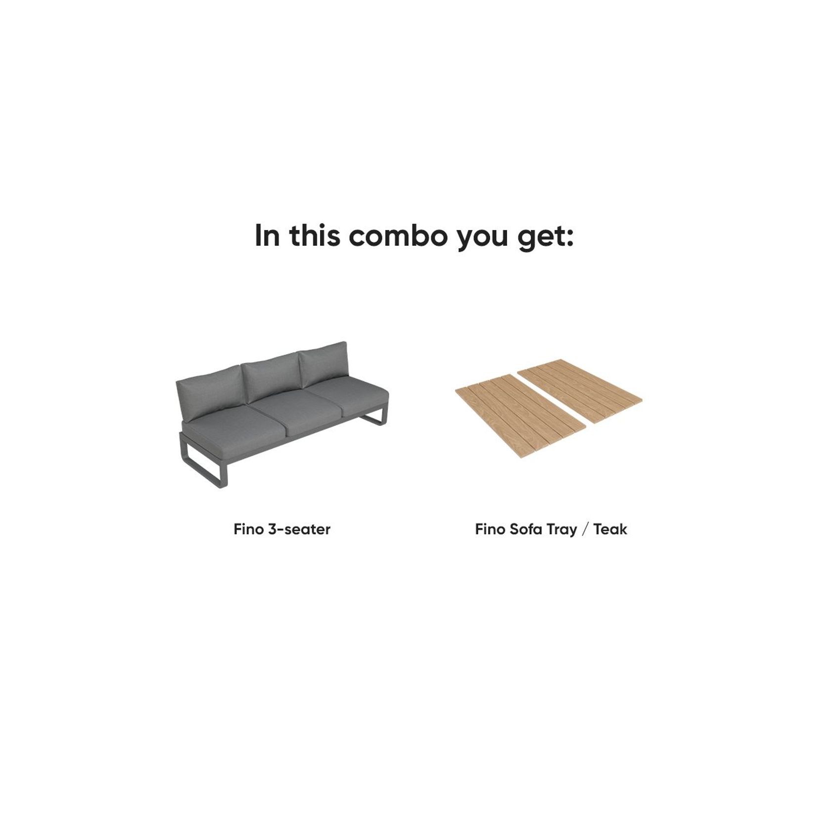 Fino Config B - Outdoor Modular Sofa in Matt Charcoal gallery detail image