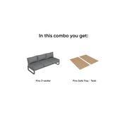 Fino Config B - Outdoor Modular Sofa in Matt Charcoal gallery detail image
