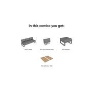 Fino Config D - Outdoor Modular Sofa in Matt Charcoal gallery detail image