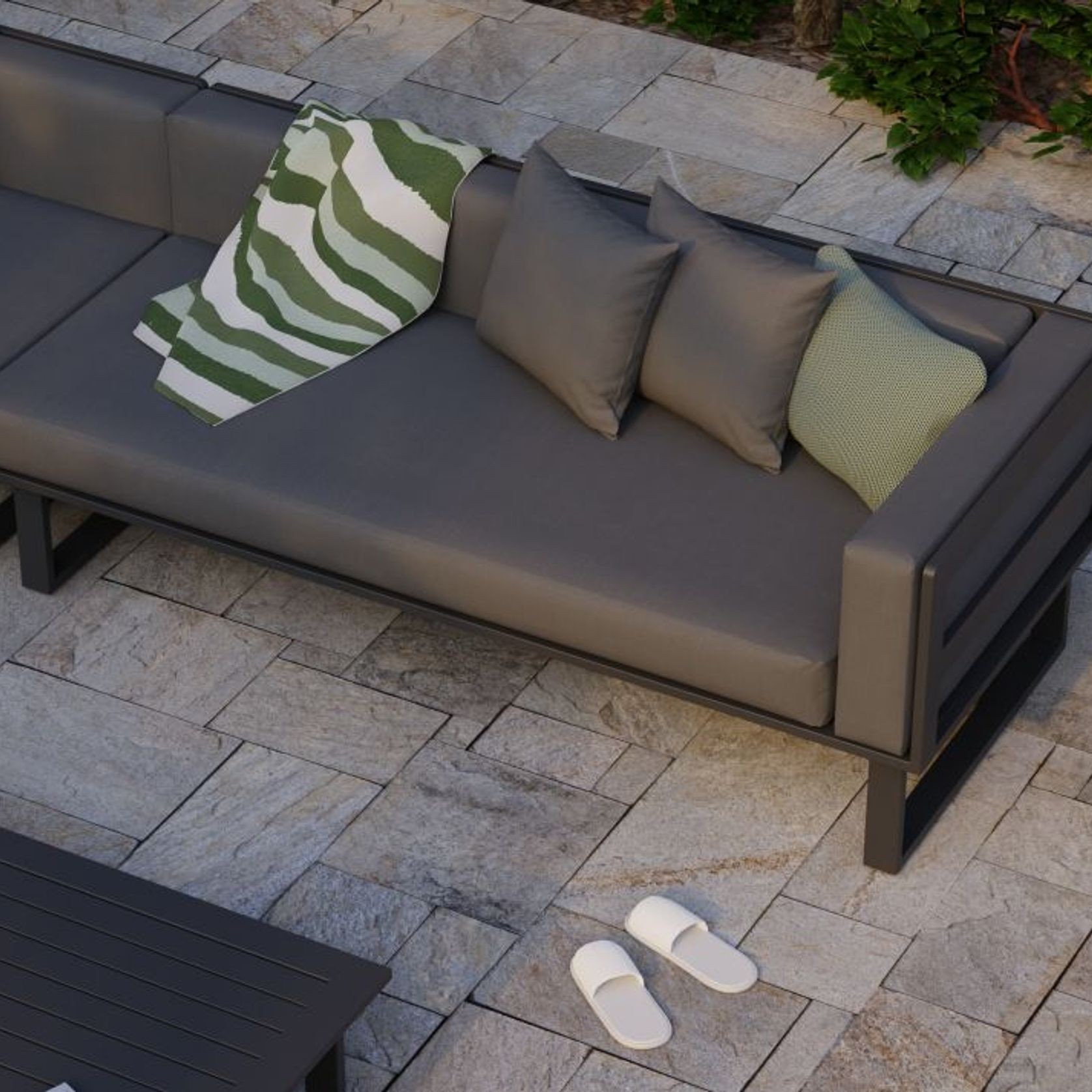 Vivara Sofa - Charcoal - Modular Section B - Right Arm gallery detail image