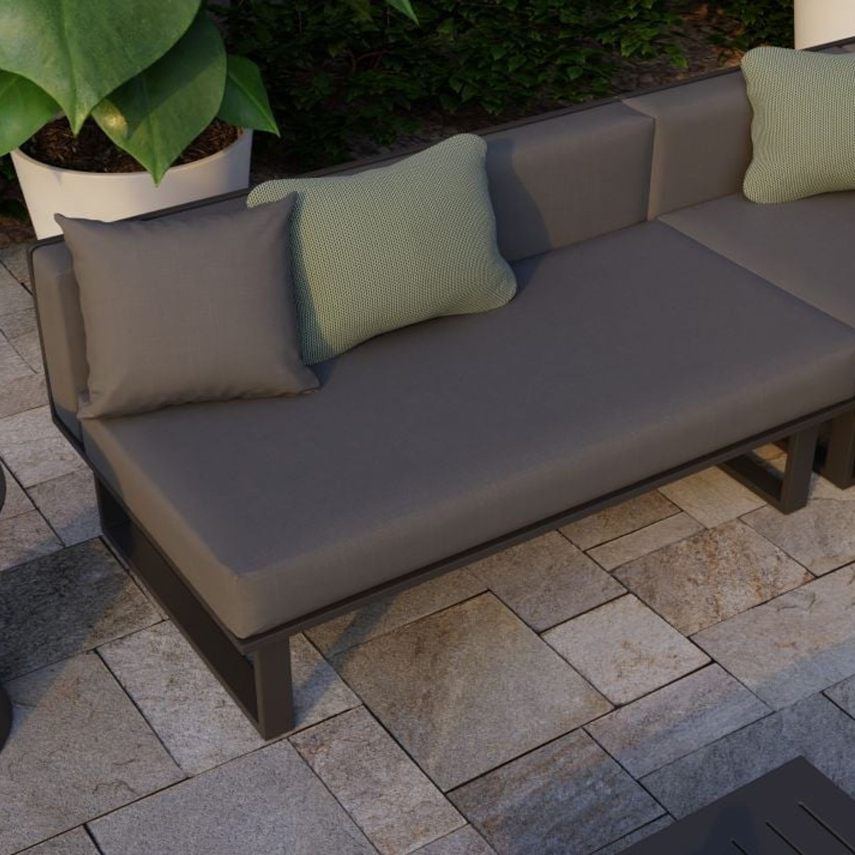 Vivara Sofa - Charcoal - Modular Section C - No Arm gallery detail image