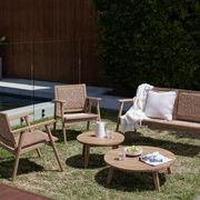 Manado 5PCE Acacia & Wicker Outdoor Lounge Set gallery detail image