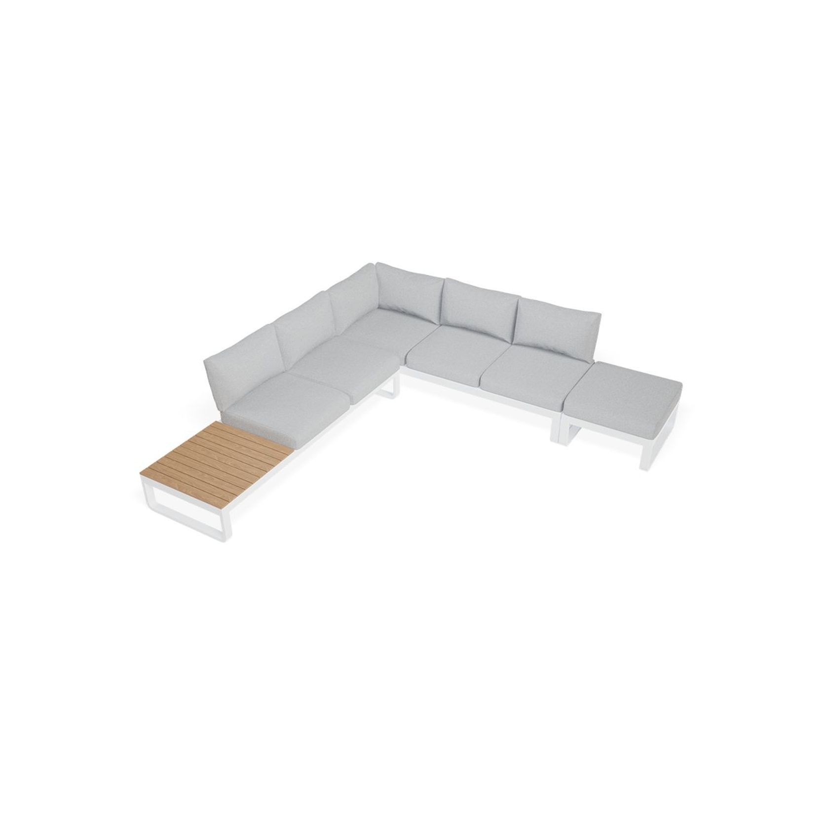 Fino Config F - Outdoor Modular Sofa in Matt White gallery detail image