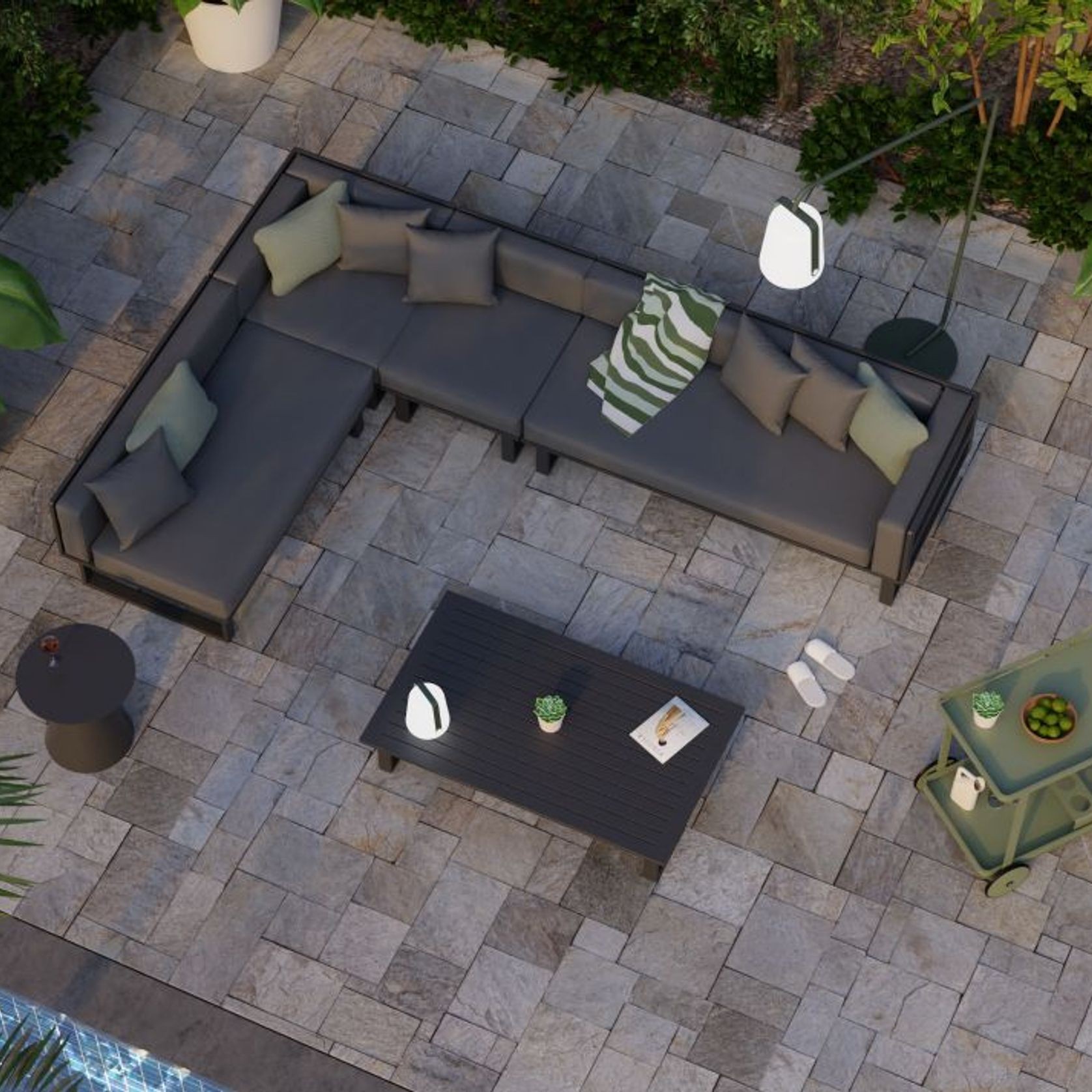 Vivara Sofa - Charcoal - Modular Section C - No Arm gallery detail image