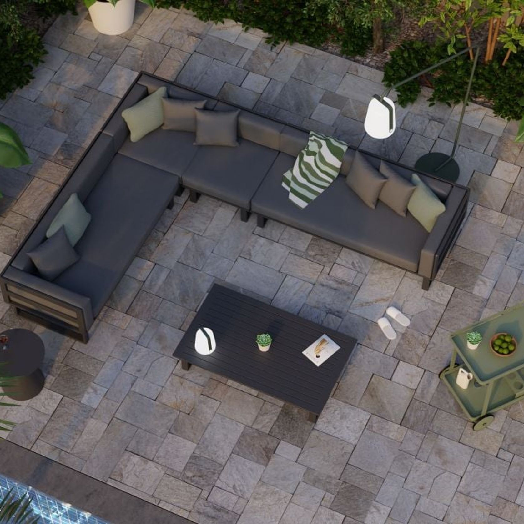 Vivara Sofa - Charcoal - Modular Section E - No Arm gallery detail image
