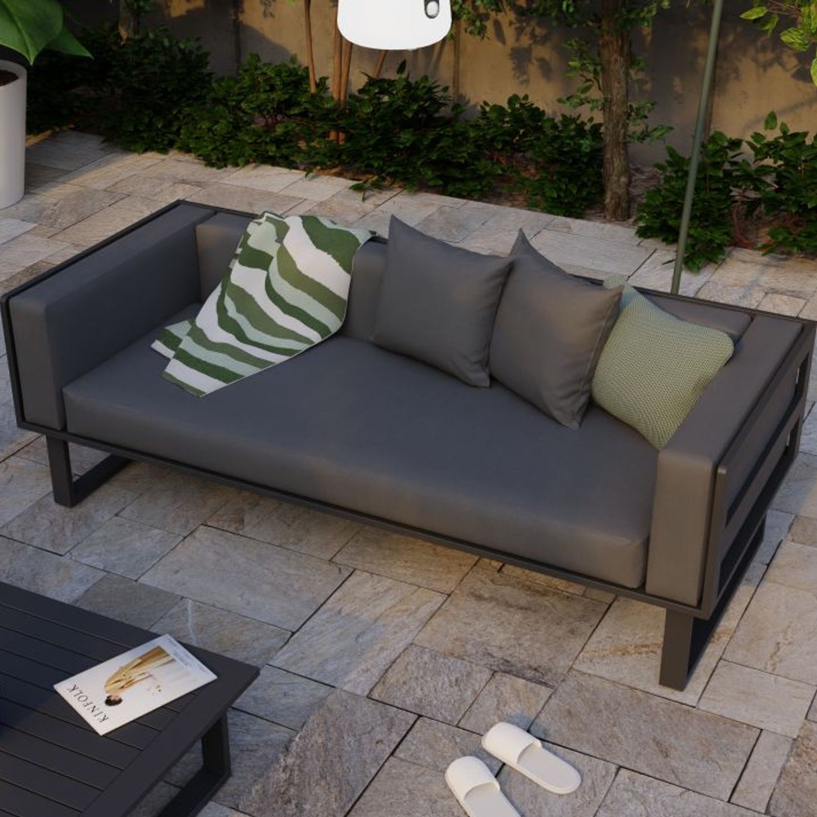 Vivara Sofa - Charcoal - Two Seater gallery detail image