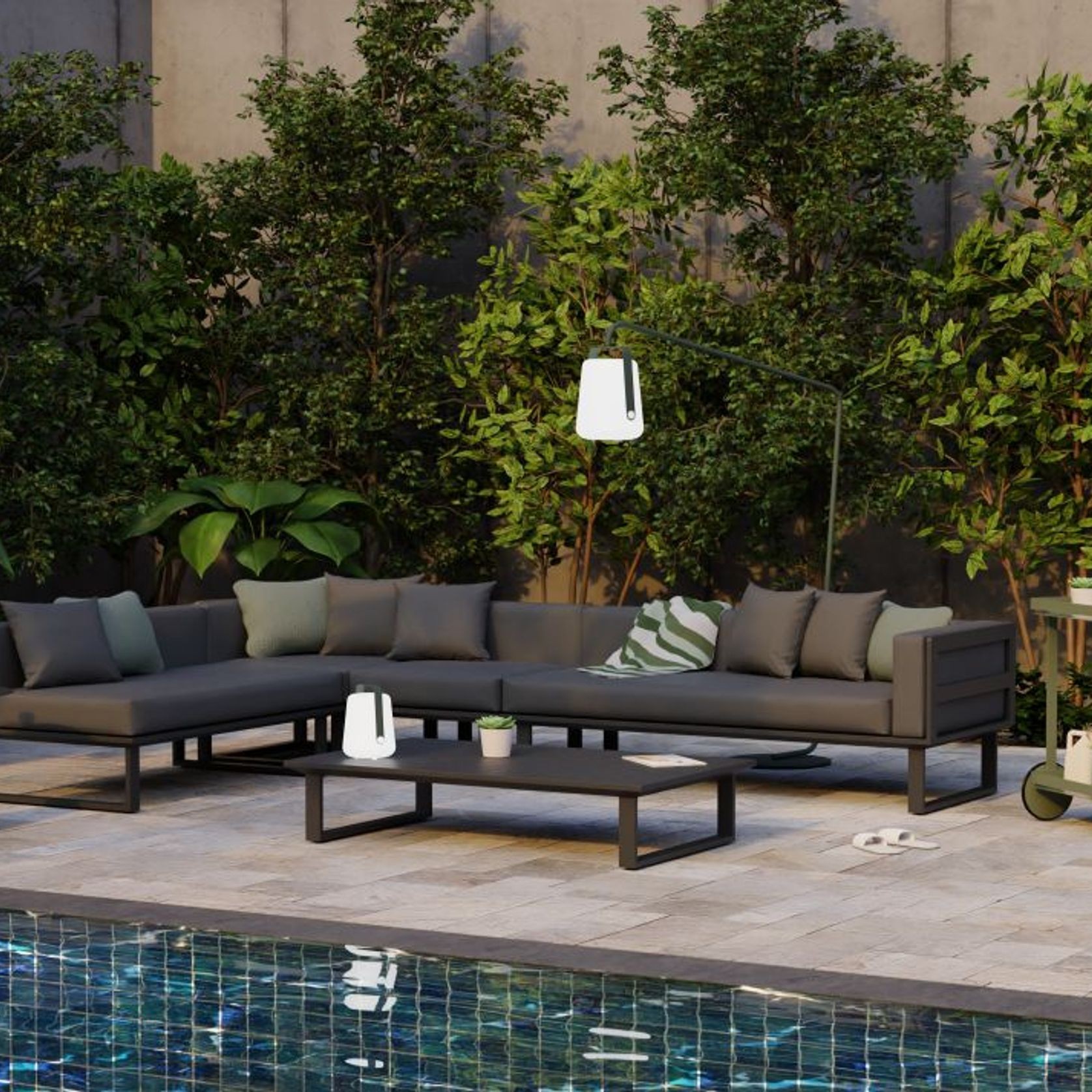 Vivara Sofa - Charcoal - Modular Section C - No Arm gallery detail image